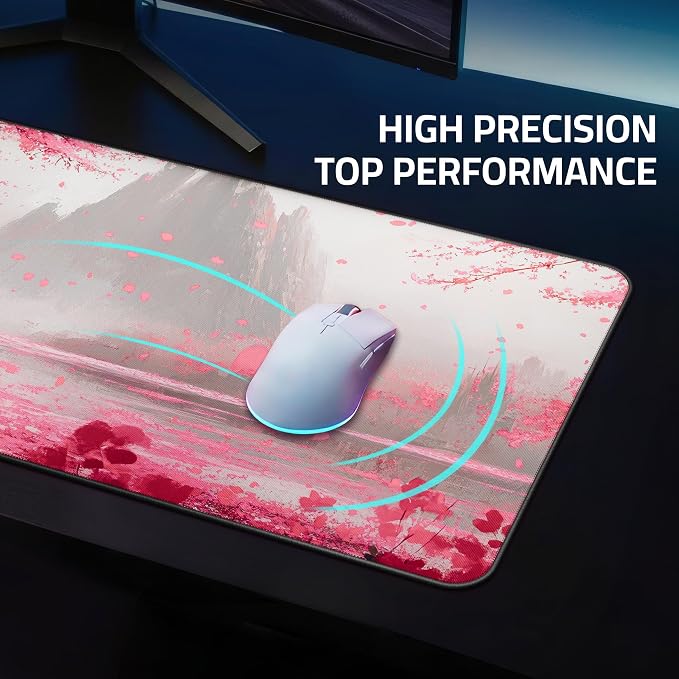 XXL Anime Gaming Mouse Pad 35.4 x 15.7 inch - Water-Resistant & Stitched Edges - Large XL Mousepad for Desk - Gamer Accessories Big Full Deskpad Mat Game Mousepads Deskmat