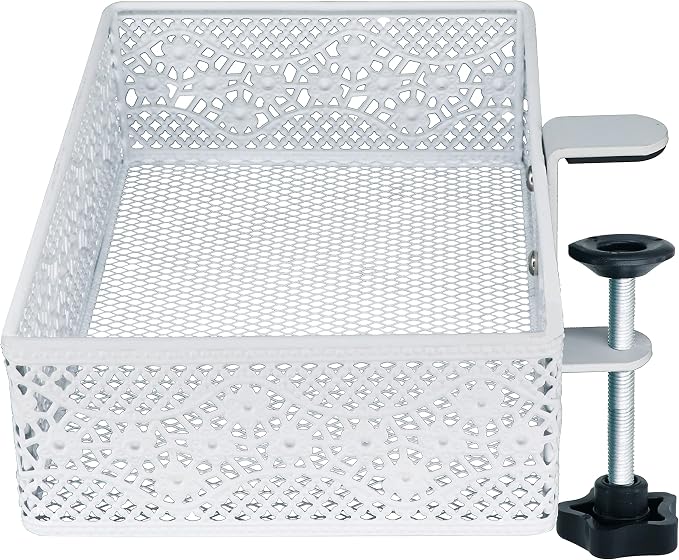 Clip-on Drawer organizers,desk organizer,can be clipped around the table to store small items (white)