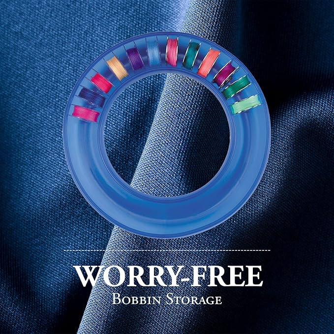 Sewing Machine Bobbin Organizer - Holds 20+ Bobbins - Blue