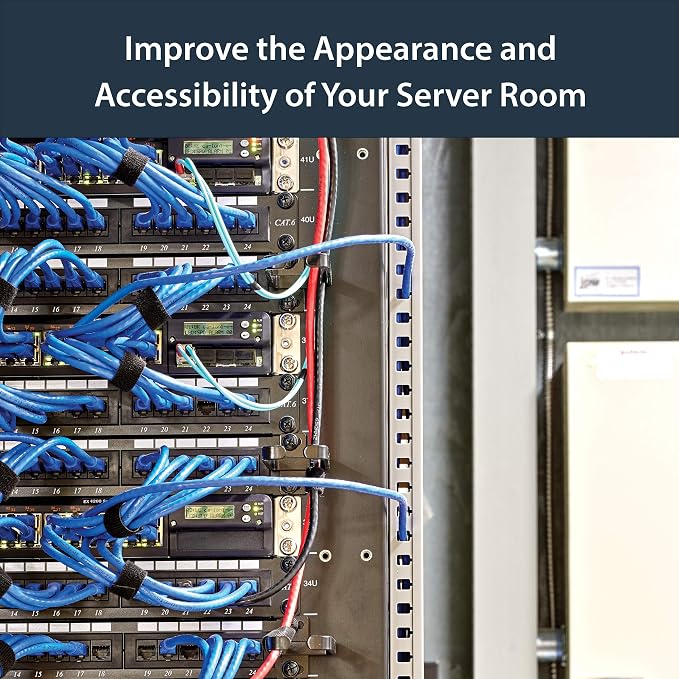 StarTech.com 5.6ft Server Rack Cable Management - Customizable 2in x 1in Open Slot Network & Data Finger Duct Wire Raceway Organizer w/Cover (AD105X1) (Pack of 3)