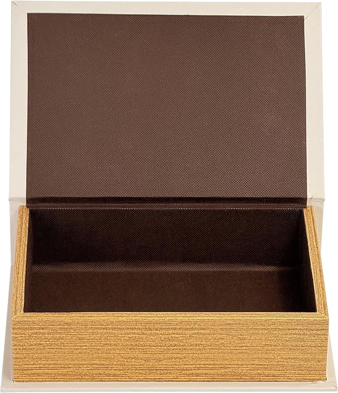 PACOLO Decorative Book Boxes, Faux Wood cover Storage for Hidden Jewelry, Money, and Cash (EXECUTE)