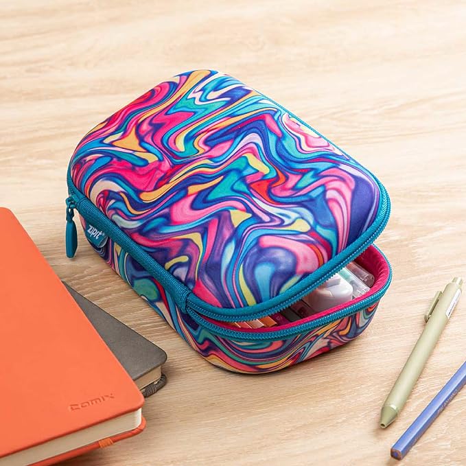 ZIPIT Colorful Pencil Box for Girls, Cute Pencil Case for School, Large Capacity Stationery Organizer Box