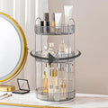 360 Rotating Makeup Organizer for Vanity, Bathroom Countertop Spinning Perfume Organizer, High-Capacity Cosmetic and Skincare Dresser Make Up Holder Rack (3 Tiers, Grey)