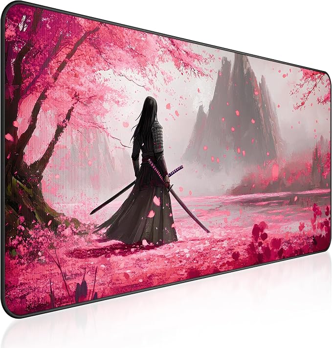 XXL Anime Gaming Mouse Pad 35.4 x 15.7 inch - Water-Resistant & Stitched Edges - Large XL Mousepad for Desk - Gamer Accessories Big Full Deskpad Mat Game Mousepads Deskmat