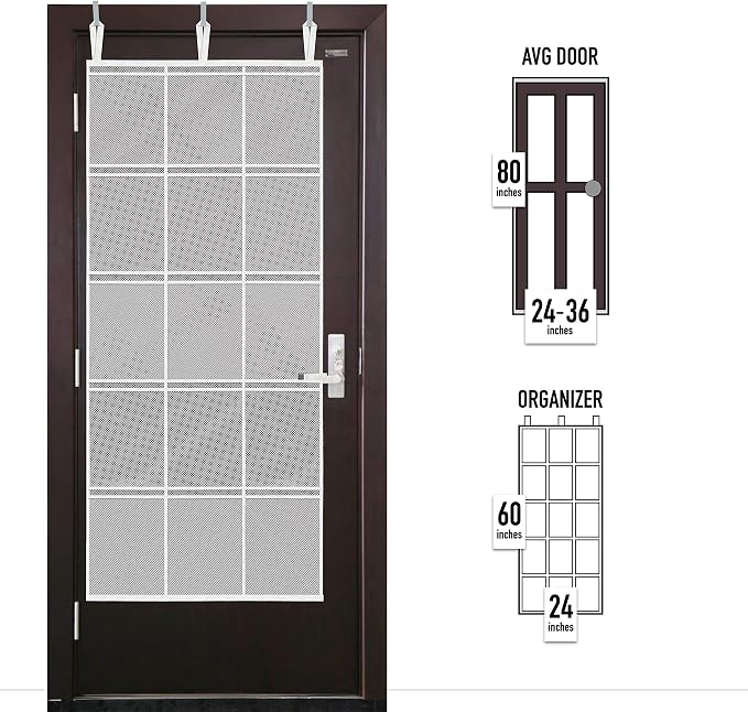 Cruise On Large Mesh Over-the-Door Organizer, 15-Pocket Hanging Storage for Cruise & Home (24"x60"),Travel Essential for 2026-2027, Shoe & Bathroom Organizer for Closet, Cabin, or Behind-Door Storage