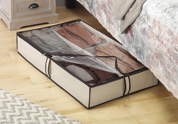 Whitmor 4 Section Underbed Boot Bag, White, Black (Pack of 4)