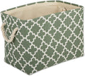 DII Polyester Container with Handles, Lattice Storage Bin, Medium, Artichoke