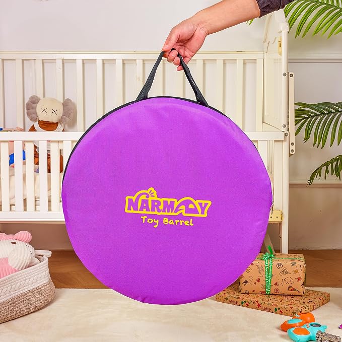 NARMAY Toy Barrel Pop-Up Toy Storage Bin, Large Collapsible Toy Bucket with Handles for Kids, All-in-One Toy Organizer for Boys and Girls - 20 x 23 Inch