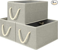 StorageWorks Storage Baskets for Shelves, Closet Organizers and Storage Bins, Fabric Organizer Bins for Clothes, Closet Shelf Organizer, Gray, Large, 3-Pack