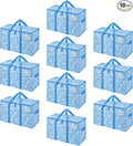VENO 10 Pack Heavy Duty Moving Bags, Extra Large Storage Bags with Reinforced Handles & Strong Zippers, Foldable & Reusable Moving Box Alternative for Clothes & Dorm Storage