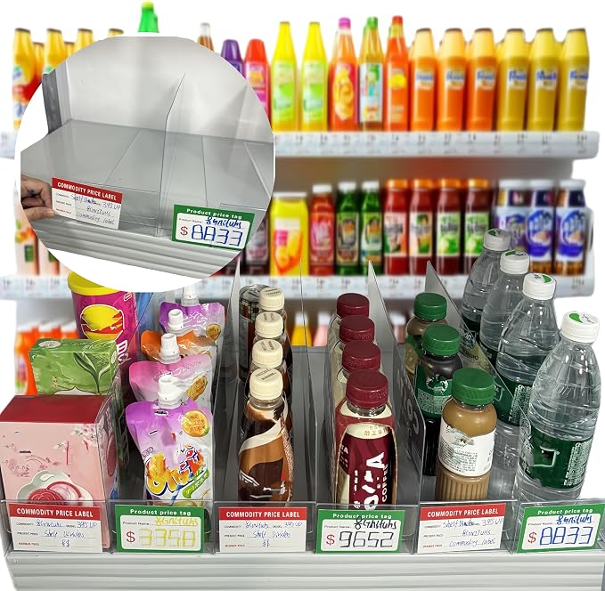 Organizing Essentials Kit - Shelf Dividers, Storage Bin Labels, Index Card Holder, Wire Rack Covers & Shelf Clips with Adjustable Pegs and Label Holders for Pantry, Closet, Office Storage Solutions