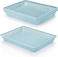 Office Metal Mesh Basket for Desk, Single Paper Tray Organizer, Turn in Trays Classroom, Flat Mail Letter Storage Basket for Office Home Drawers School (5, Blue)