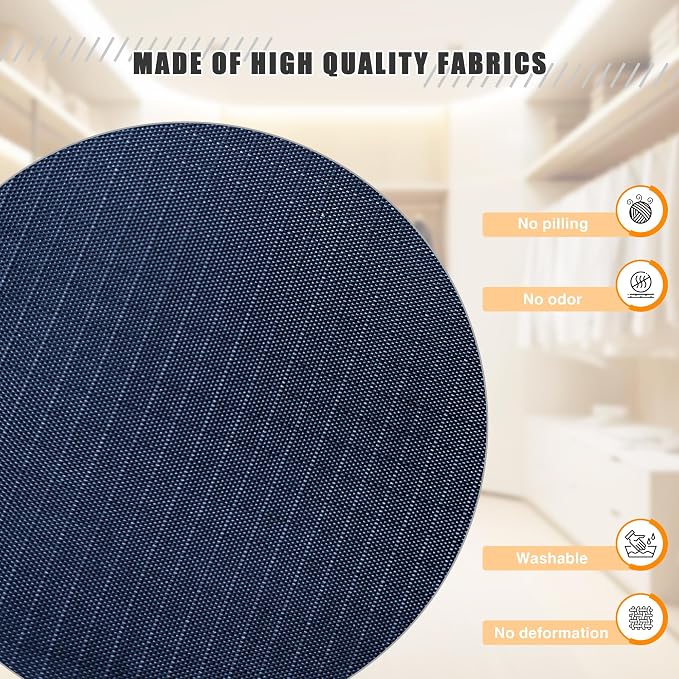 Hanging Closet Organizer 5-Shelf, Oxford Fabric Wardrobe Storage, Navy Blue | Easy-mount foldable design holds clothes, handbags, shoes & accessories; washable Oxford fabric, sturdy and space-saving.