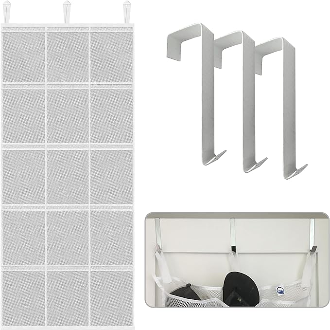 Cruise On Large Mesh Over-the-Door Organizer, 15-Pocket Hanging Storage for Cruise & Home (24"x60"),Travel Essential for 2026-2027, Shoe & Bathroom Organizer for Closet, Cabin, or Behind-Door Storage