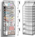 PAULONE Over the Door Organizer Heavy Duty – 96 Lbs Capacity 20 Pair Shoe Rack with Multi-Size Pockets Fits Tall Boots up to 11.8", Breathable Mesh, Metal Hooks – Also for Bags, Toys, Toiletries