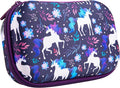 ZIPIT Unicorn Pencil Case for Girls, Cute Pencil Box for School, Large Capacity Stationery Organizer Box ,Blue