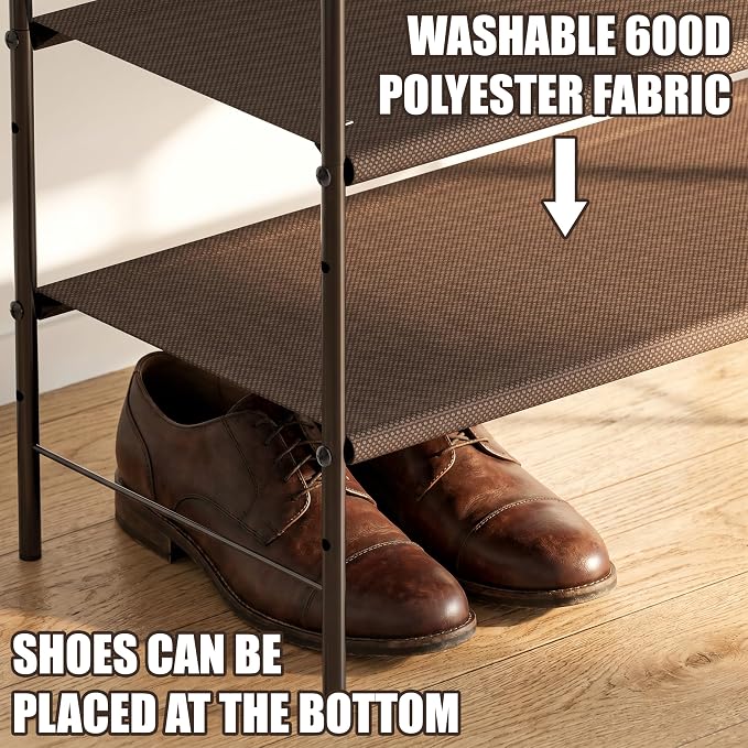 Simple Houseware 4-Tier Shoe Rack Storage Organizer, Bronze