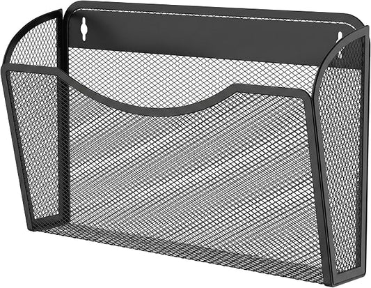 MINDEPOT Wall File Organizer,Hanging Wall Mounted File Folder Holder Mail Organizer for Office,Home and School Supplies