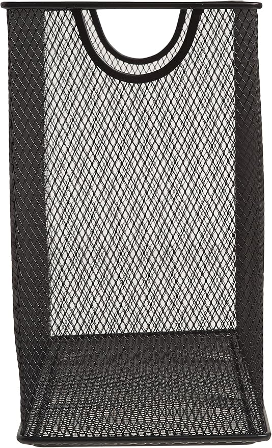 U Brands Desktop Hanging File Organizer, Black Mesh Metal, 5.5" D x 9.53" W x 12.4" H, Letter Size, Steel Wire Document & Folder Organizer for Office Desk, Home, Classroom
