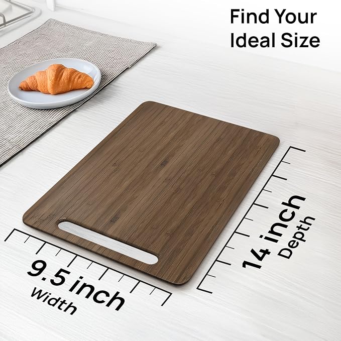 Ibyx Elegant Appliance Slider - Sliding Tray for Coffee Maker & Heavy Kitchen Appliances, Easy Slide, Made of Premium Bamboo, Space-Saving Kitchen Organizer, 40 lb Capacity, Brown - 9.5 x 14 Inch