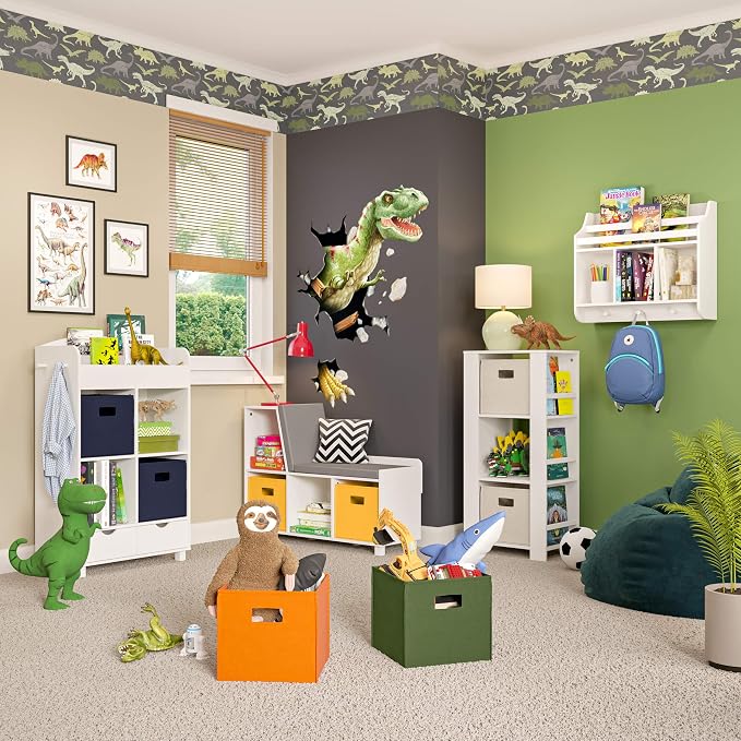 RiverRidge Folding Storage Bins with Handles Olive Cube Storage Organizer for Closet, Bedroom & Playroom - Closet Organizers and Storage Set of 2