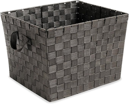 Whitmor Woven Strap Storage Tote Basket - Espresso , Large