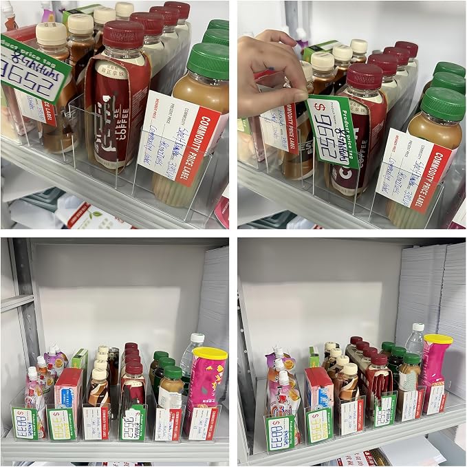 Organizing Essentials Kit - Shelf Dividers, Storage Bin Labels, Index Card Holder, Wire Rack Covers & Shelf Clips with Adjustable Pegs and Label Holders for Pantry, Closet, Office Storage Solutions