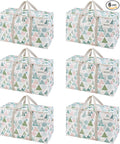 VENO 6 Pack Heavy Duty Moving Bags, Extra Large Storage Bags with Reinforced Handles & Strong Zippers, Foldable & Reusable Moving Box Alternative for Clothes & Dorm Storage