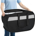 100L Collapsible Laundry Baskets, Foldable Dual Handle Laundry Hamper Black | Lightweight, Easy to Carry, Up and Downstairs, Tear-Proof, Space-saving, for Laundry Room, Bedroom, Bathroom, Travel, Dorm