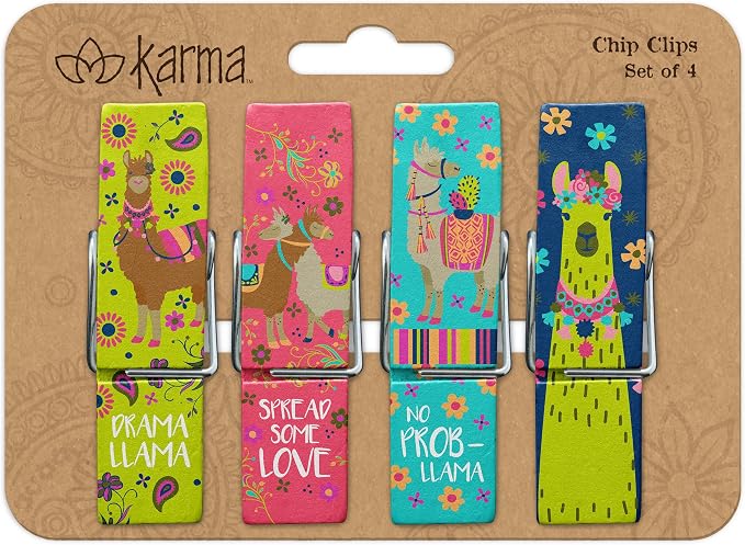 Karma Gifts Chip Clips, Llama