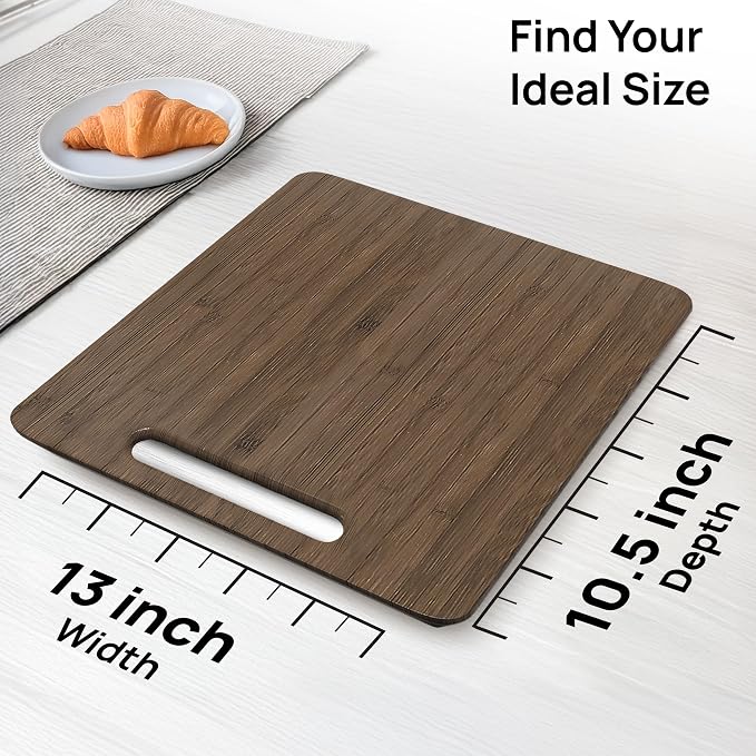 Ibyx Elegant Appliance Slider - Sliding Tray for Coffee Maker & Heavy Kitchen Appliances, Easy Slide, Made of Premium Bamboo, Space-Saving Kitchen Organizer, 40 lb Capacity, Brown - 13 x 10.5 Inch