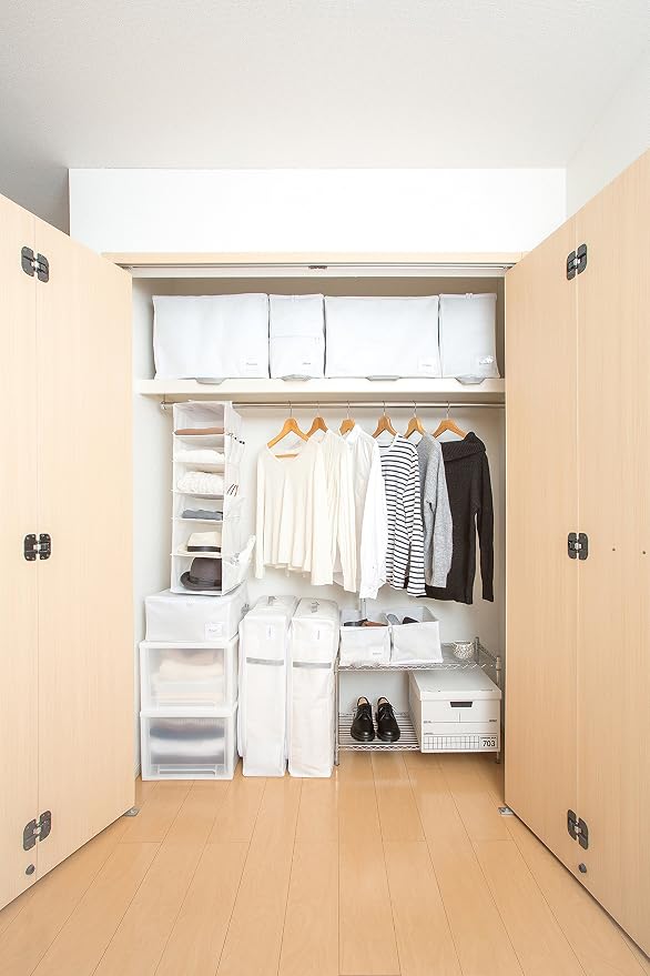 Towa Sangyo 85693 Storage Box, MSC Over The Shelf, Multi Storage, Closet, for Clothes and Small Items, White