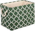 DII Polyester Container with Handles, Lattice Storage Bin, Small, Hunter Green