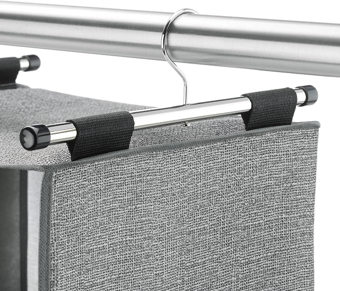 Whitmor 2-Section Closet Organizer - Crosshatch Gray