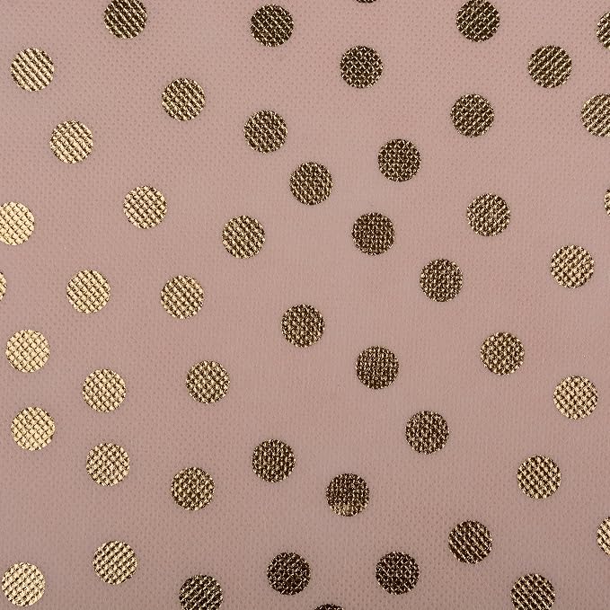 DII Non Woven Polyester Storage Bin, Polka Dot, Pink & Gold, Small Set of 2